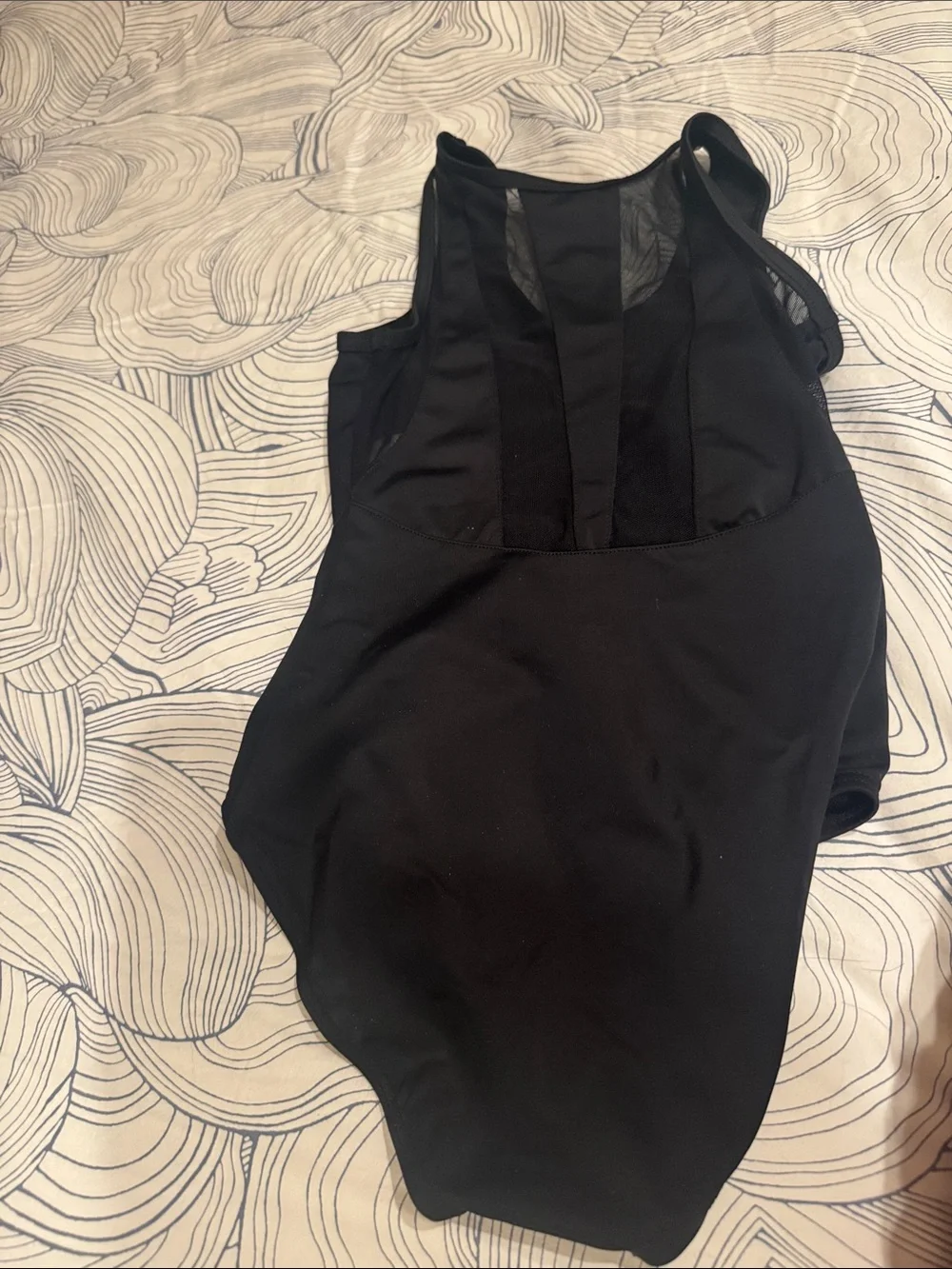 Balera IC Size Black Leotard with Mesh Details